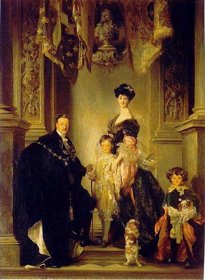 John Singer Sargent Portrait of the 9th Duke of Marlborough with his family China oil painting art
